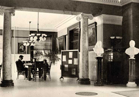 Library interior west view, circa 1902